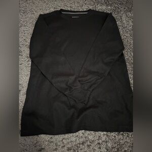 Architect Black Ribbed Collar Top